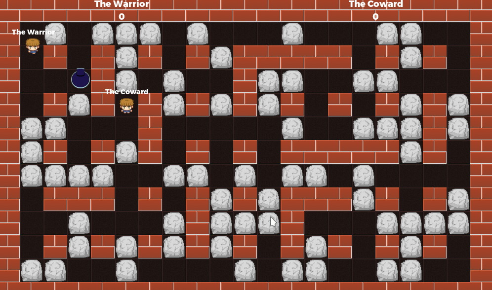 Godot 4 bomberman running on Gamira
